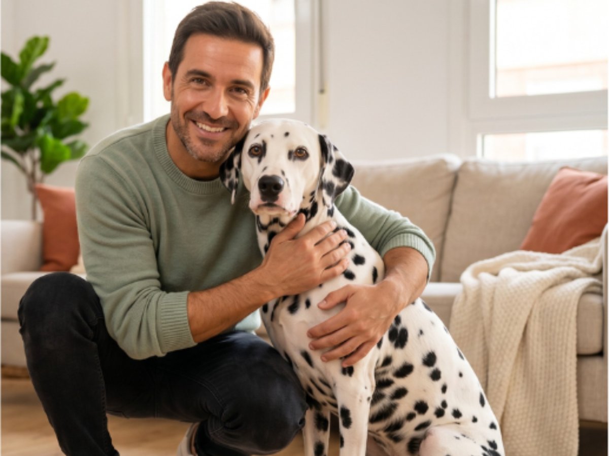 Sergio Valiente con su perro